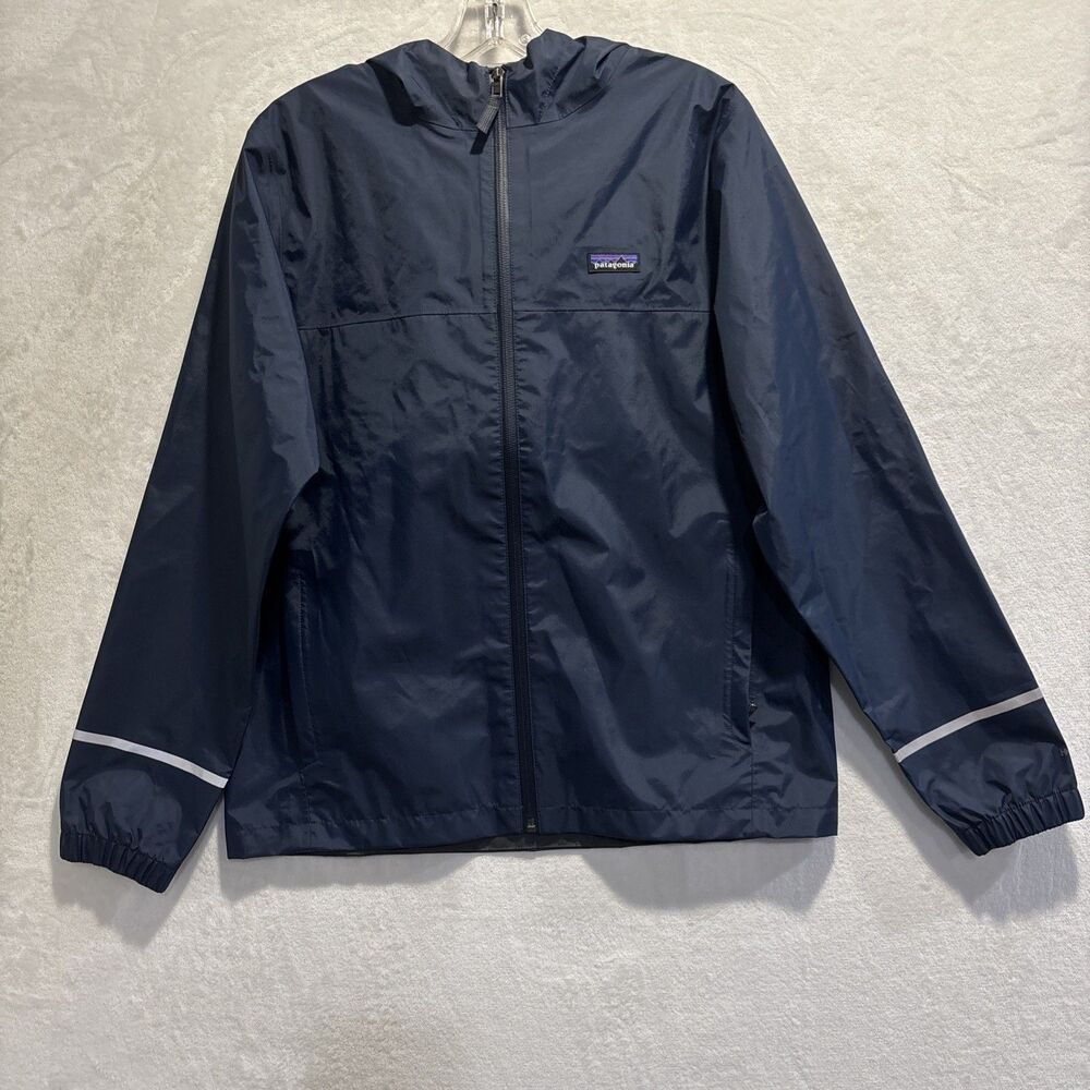 Patagonia Kids Torrentshell 3L Rain Jacket New Navy Blue 64280 Size XXL 16-18